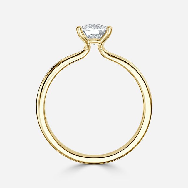 Athena Dainty Yellow Gold Solitaire Engagement Ring
