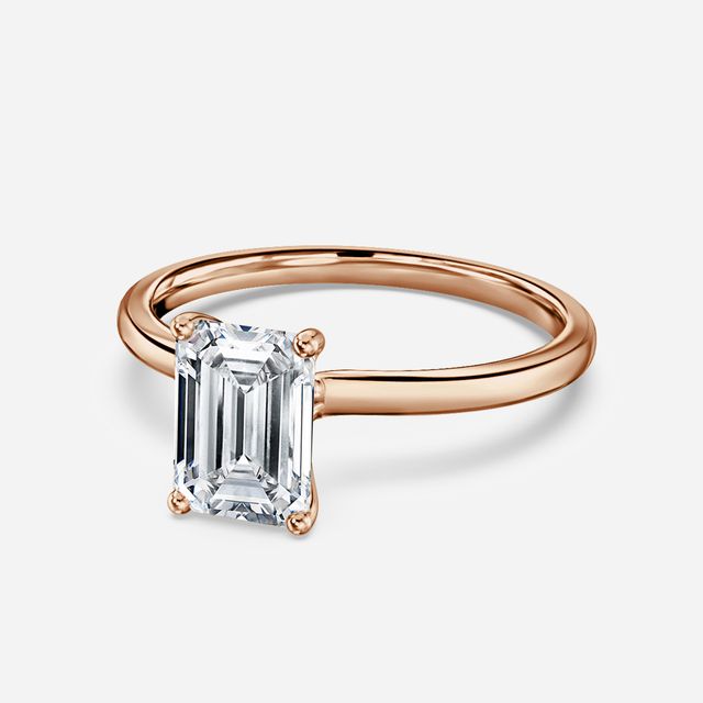 Athena Dainty Rose Gold Solitaire Engagement Ring