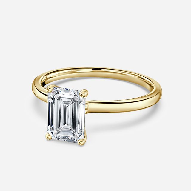 Athena Dainty Yellow Gold Solitaire Engagement Ring