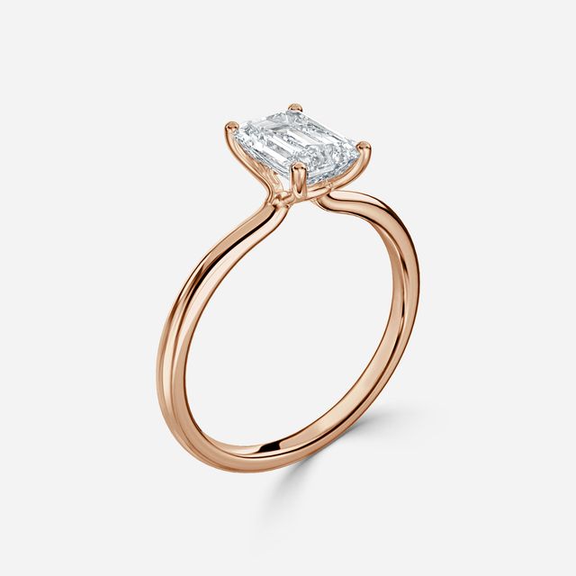 Athena Dainty Rose Gold Solitaire Engagement Ring