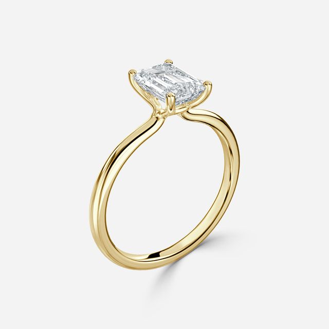 Athena Dainty Yellow Gold Solitaire Engagement Ring
