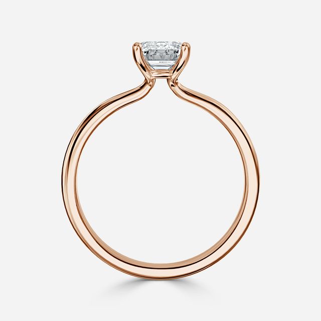 Athena Dainty Rose Gold Solitaire Engagement Ring
