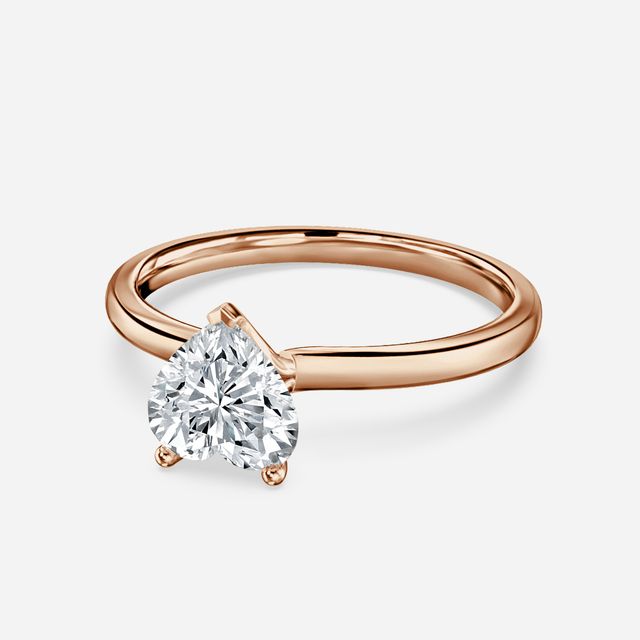 Athena Dainty Rose Gold Solitaire Engagement Ring