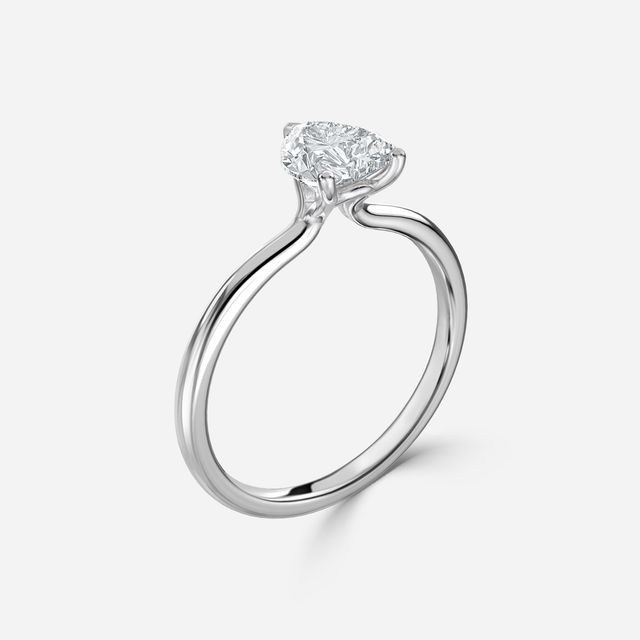 Athena Dainty White Gold Solitaire Engagement Ring