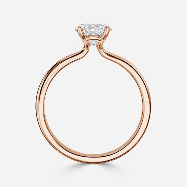 Athena Dainty Rose Gold Solitaire Engagement Ring