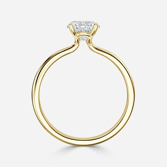 Athena Dainty Yellow Gold Solitaire Engagement Ring