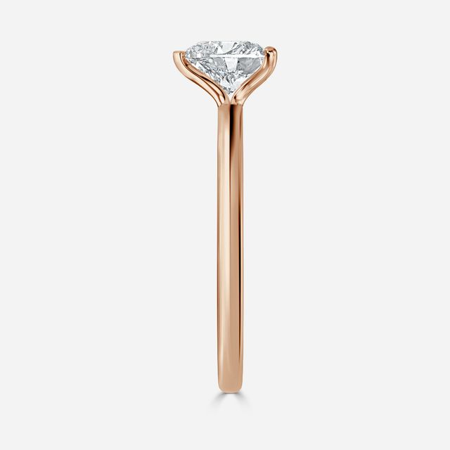 Athena Dainty Rose Gold Solitaire Engagement Ring