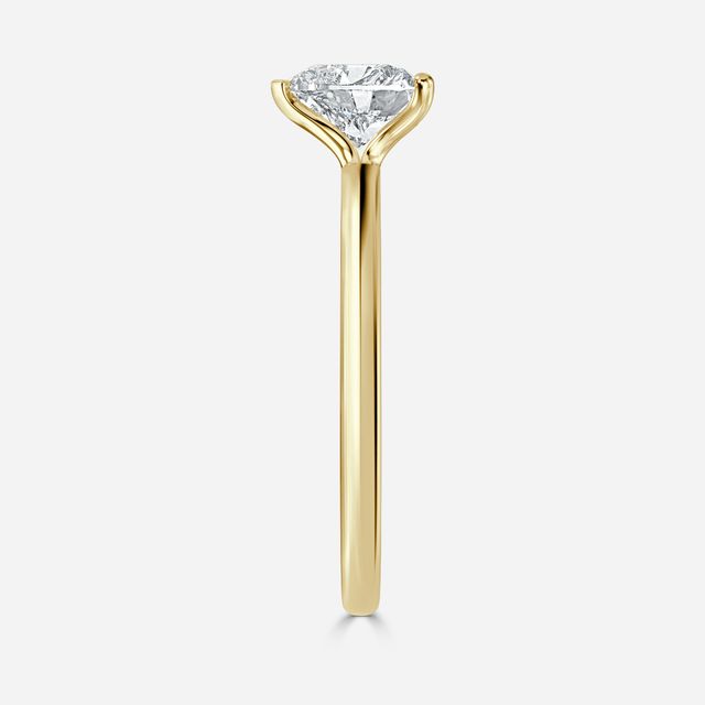 Athena Dainty Yellow Gold Solitaire Engagement Ring