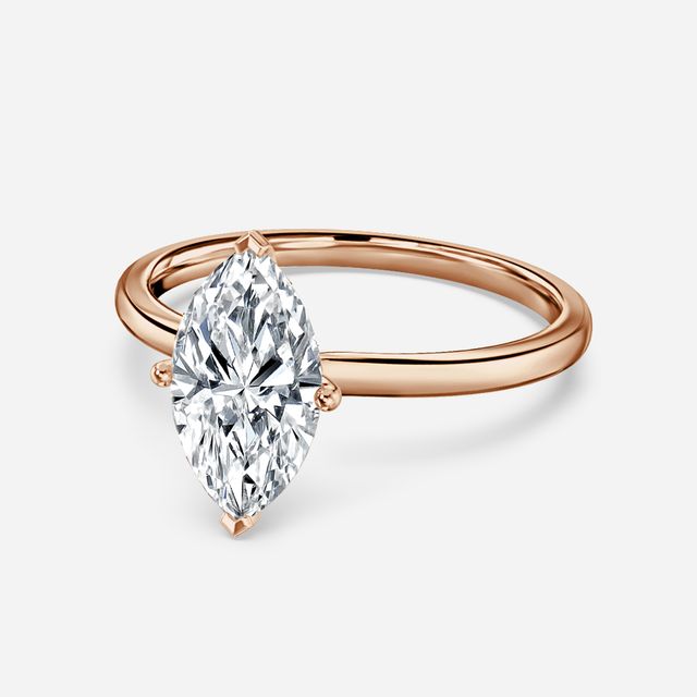 Athena Dainty Rose Gold Solitaire Engagement Ring