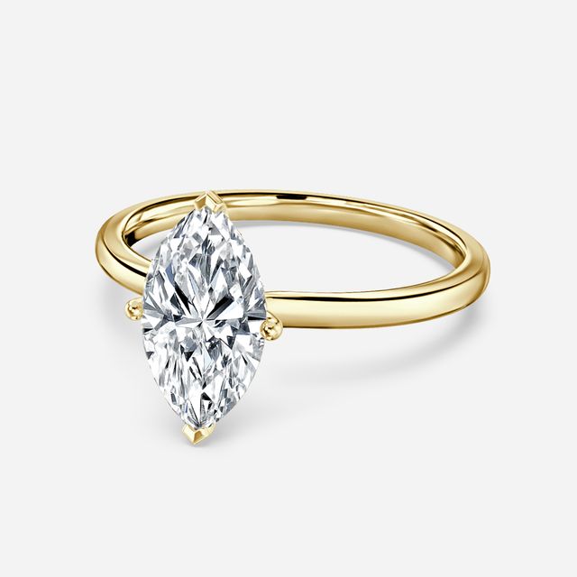 Athena Dainty Yellow Gold Solitaire Engagement Ring
