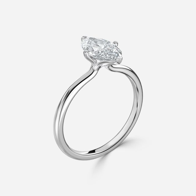 Athena Dainty White Gold Solitaire Engagement Ring