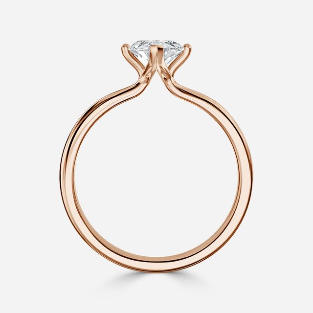 Athena Dainty Rose Gold Solitaire Engagement Ring