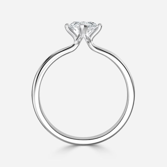 Athena Dainty White Gold Solitaire Engagement Ring