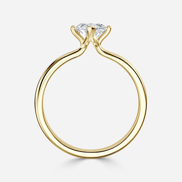 Athena Dainty Yellow Gold Solitaire Engagement Ring