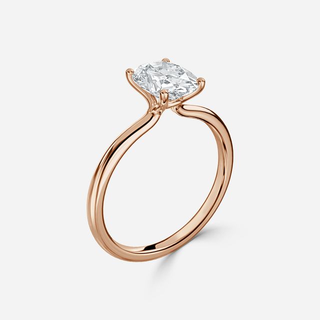 Athena Dainty Rose Gold Solitaire Engagement Ring