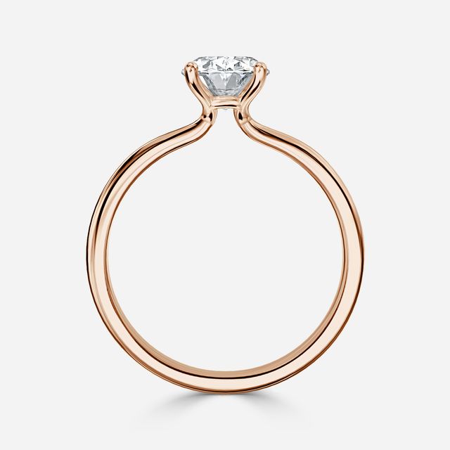 Athena Dainty Rose Gold Solitaire Engagement Ring