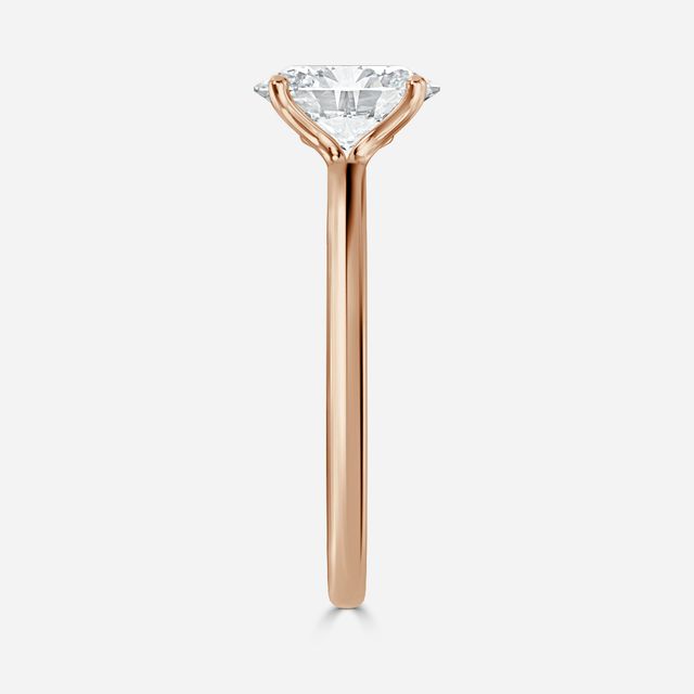 Athena Dainty Rose Gold Solitaire Engagement Ring