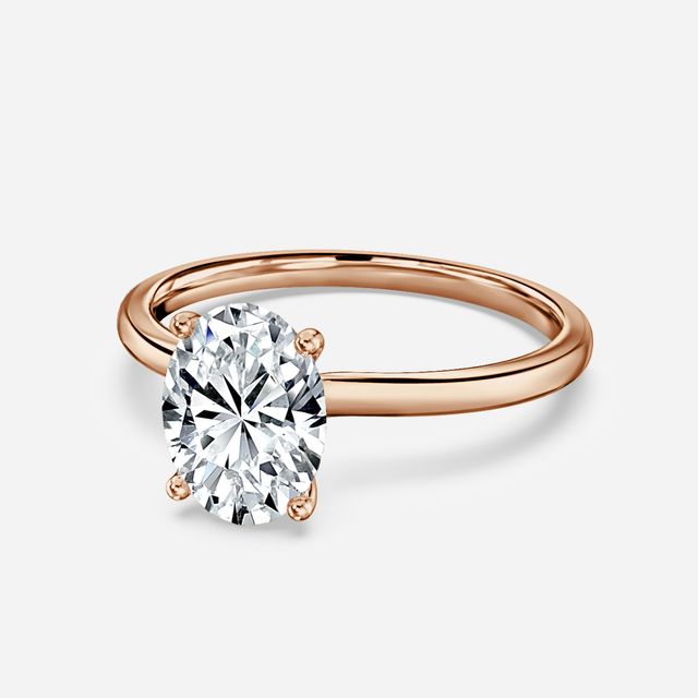 Athena Dainty Rose Gold Solitaire Engagement Ring