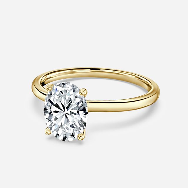 Athena Dainty Yellow Gold Solitaire Engagement Ring