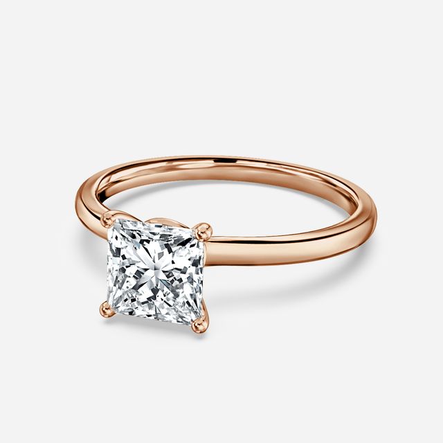 Athena Dainty Rose Gold Solitaire Engagement Ring