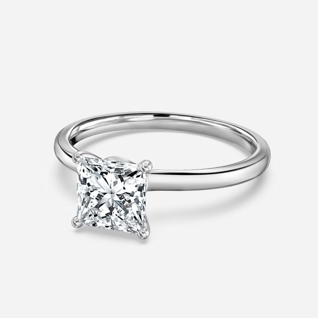 Athena Dainty White Gold Solitaire Engagement Ring