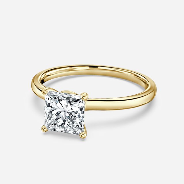 Athena Dainty Yellow Gold Solitaire Engagement Ring