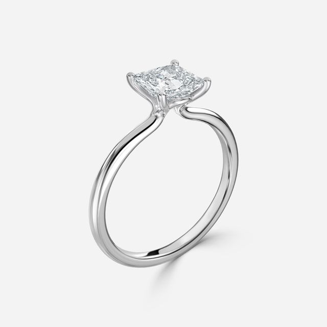 Athena Dainty White Gold Solitaire Engagement Ring