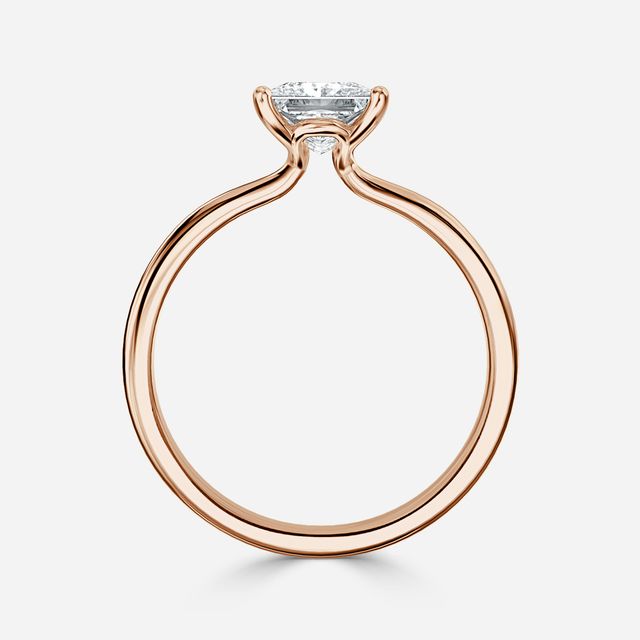 Athena Dainty Rose Gold Solitaire Engagement Ring