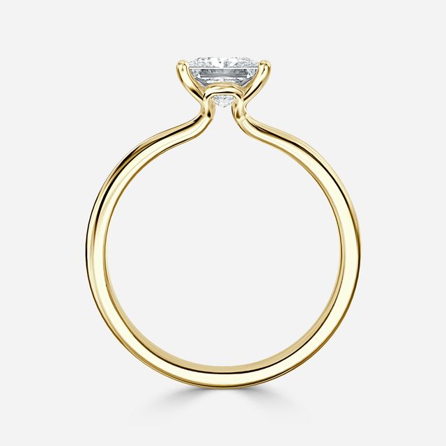 Athena Dainty Yellow Gold Solitaire Engagement Ring