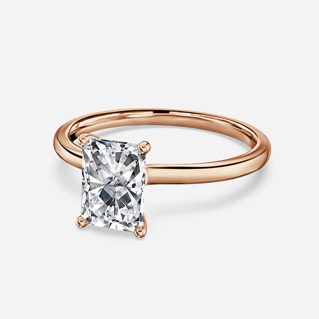 Athena Dainty Rose Gold Solitaire Engagement Ring