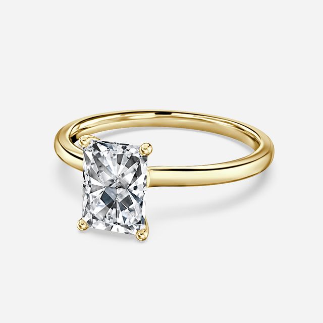 Athena Dainty Yellow Gold Solitaire Engagement Ring