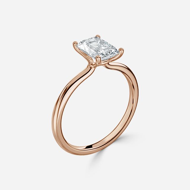 Athena Dainty Rose Gold Solitaire Engagement Ring