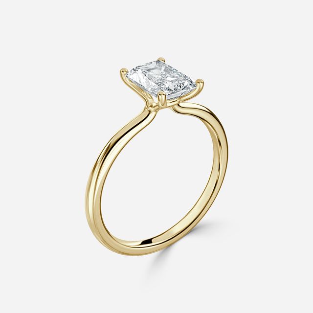 Athena Dainty Yellow Gold Solitaire Engagement Ring