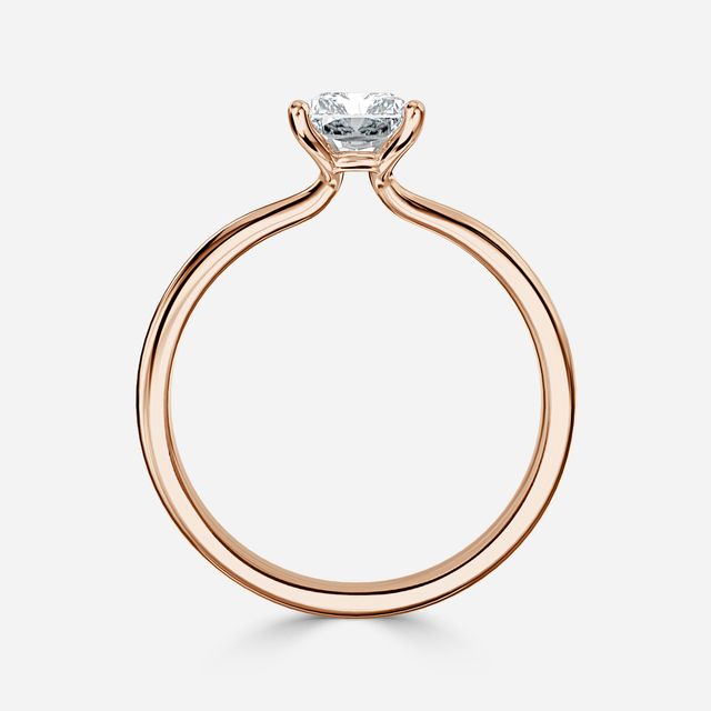 Athena Dainty Rose Gold Solitaire Engagement Ring