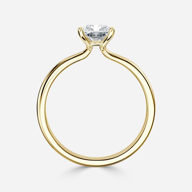 Athena Dainty Yellow Gold Solitaire Engagement Ring