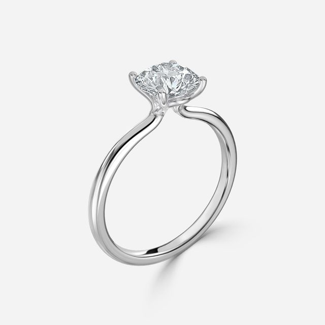 Athena Dainty White Gold Solitaire Engagement Ring
