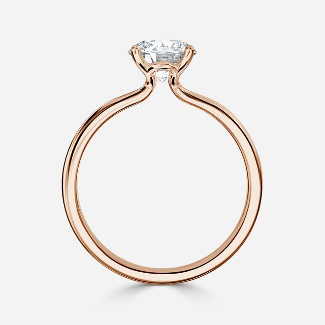 Athena Dainty Rose Gold Solitaire Engagement Ring