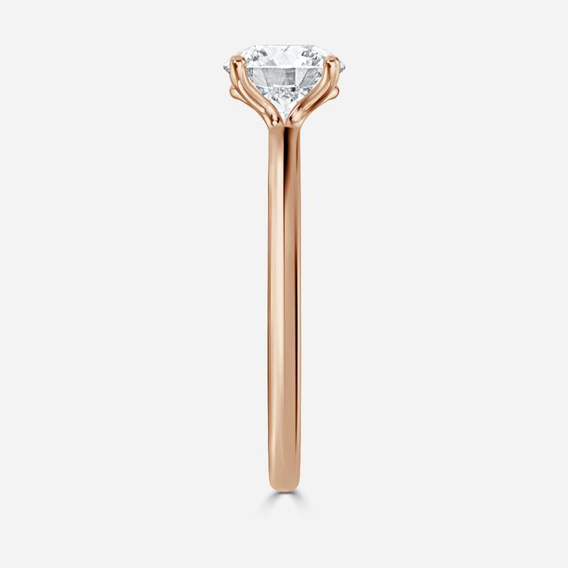 Athena Dainty Rose Gold Solitaire Engagement Ring