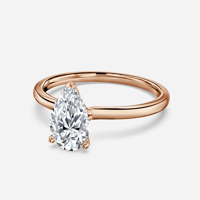 Athena Dainty Rose Gold Solitaire Engagement Ring