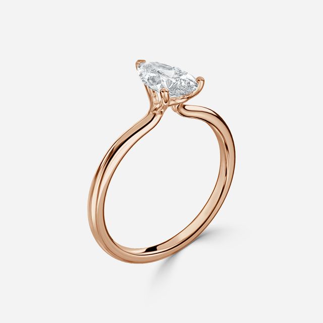 Athena Dainty Rose Gold Solitaire Engagement Ring