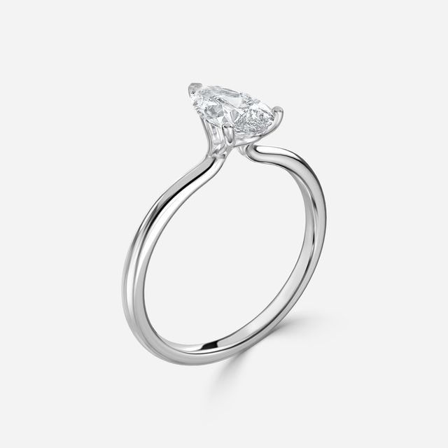Athena Dainty Platinum Solitaire Engagement Ring