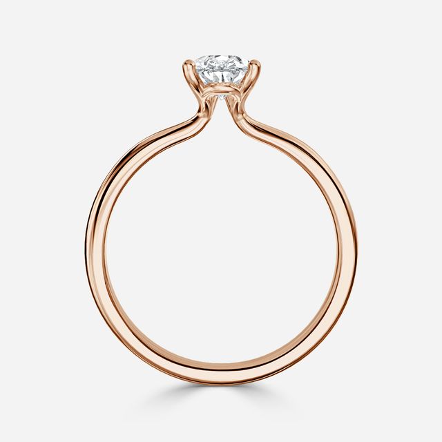 Athena Dainty Rose Gold Solitaire Engagement Ring