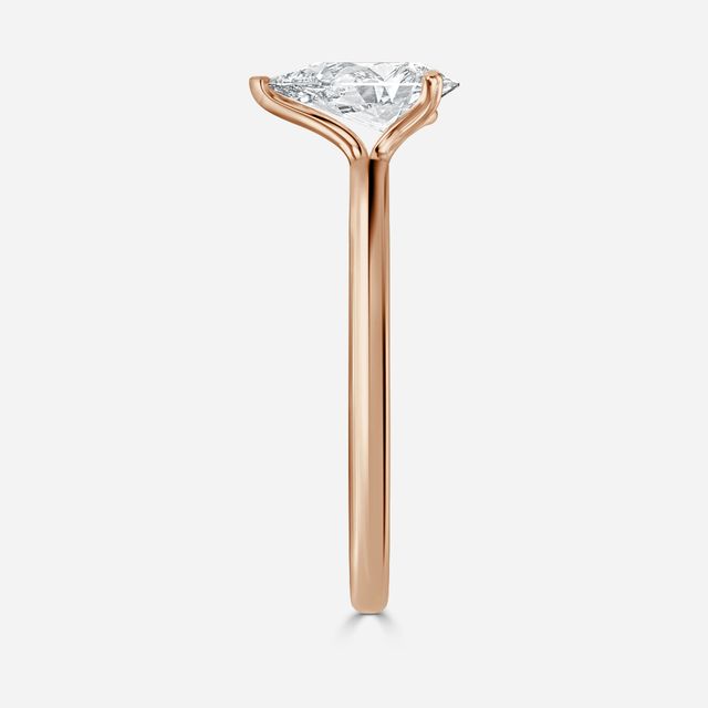 Athena Dainty Rose Gold Solitaire Engagement Ring