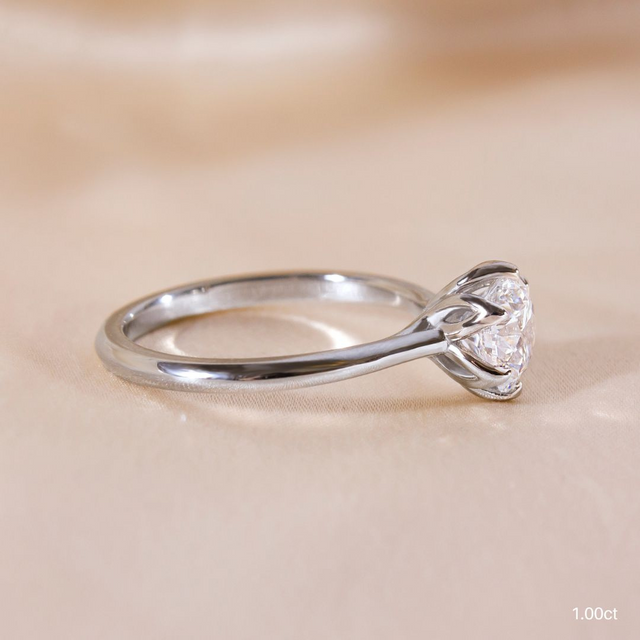 Elswin White Gold Solitaire Engagement Ring