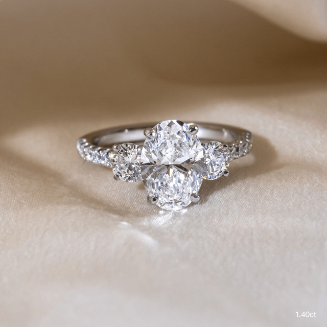 Crown Platinum Dainty Engagement Ring
