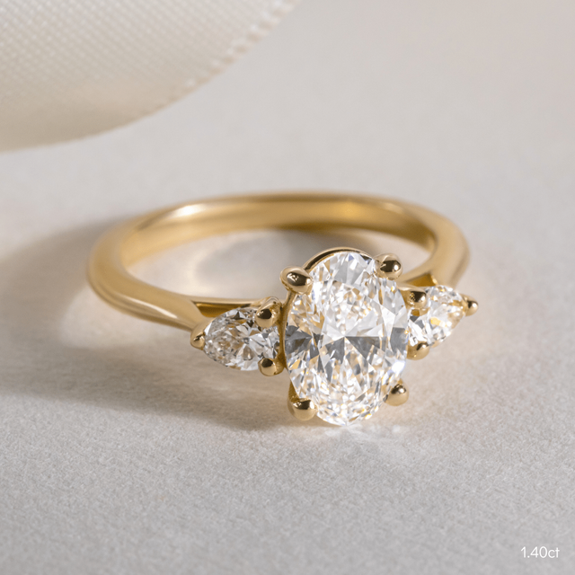 Nimi Yellow Gold Trilogy Engagement Ring