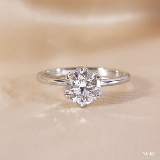 Elswin White Gold Solitaire Engagement Ring