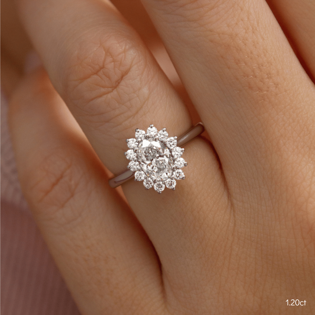 Windermere Platinum Cluster Engagement Ring