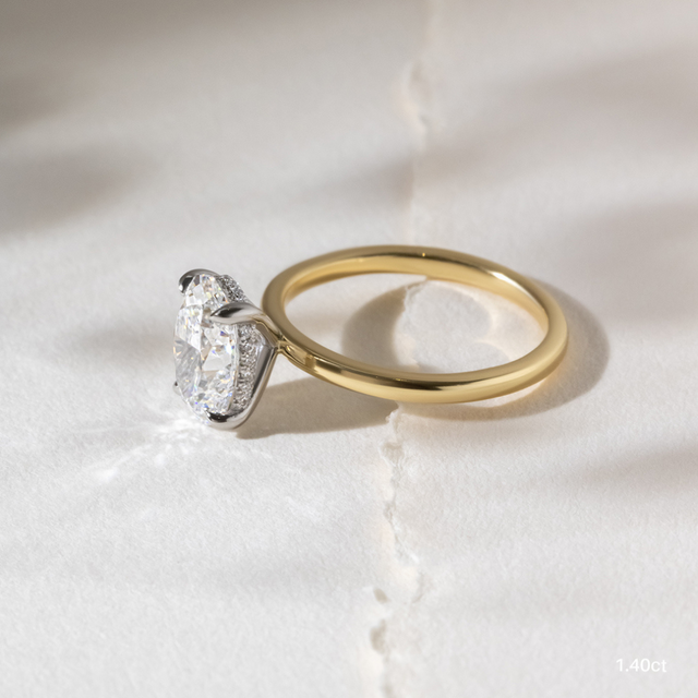 Kate Two Tone Yellow Gold Engagement Ring