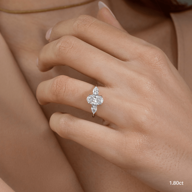 Nimi Platinum Trilogy Engagement Ring